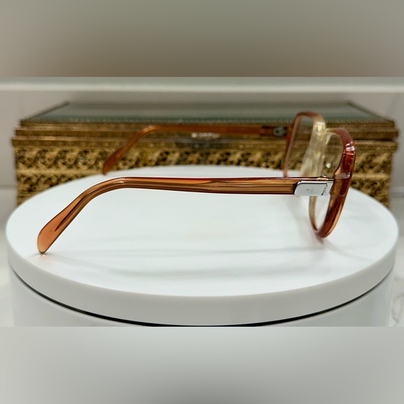 Logo Paris - Rx - Amber Ombré Oversized Vintage Eyeglass Frames - GUC, Unisex - Picture 4 of 16